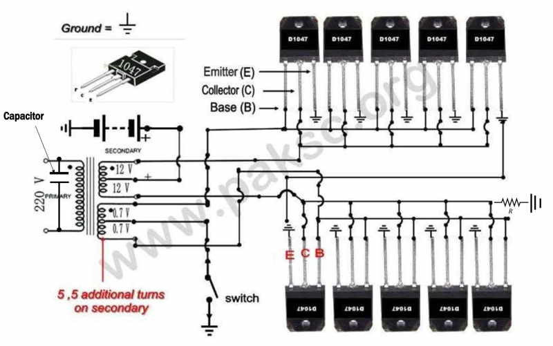 500 Watt Inverter schematic diagram